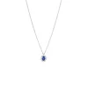 18k white gold, 1 sapphire, 10 diamonds, 42 cm length