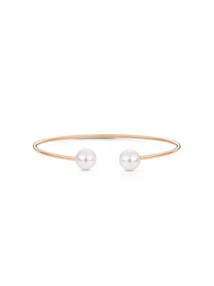 18k rose gold, 2 Akoya cultured pearls