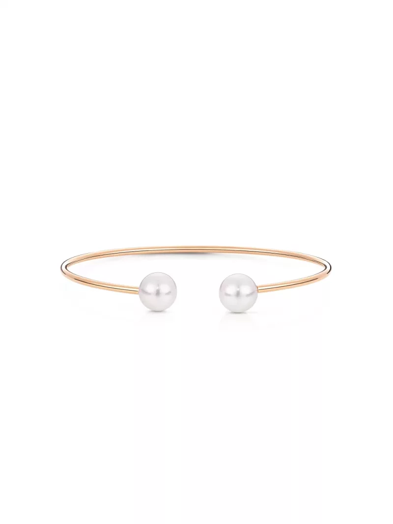 18k rose gold, 2 Akoya cultured pearls