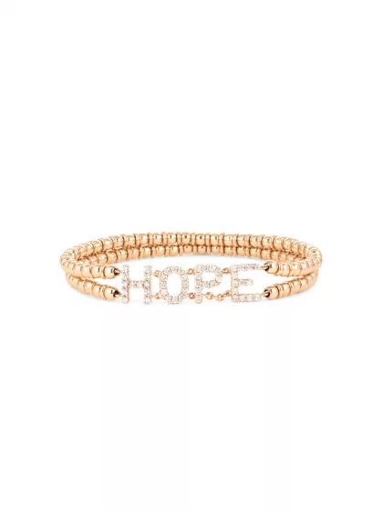 18k rose gold/stainless steel, 48 diamonds 0.51 ct