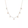 18k rose gold, 4 diamonds 0.26 ct, 45 cm length