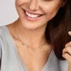 18k rose gold, 4 diamonds 0.26 ct, 45 cm length
