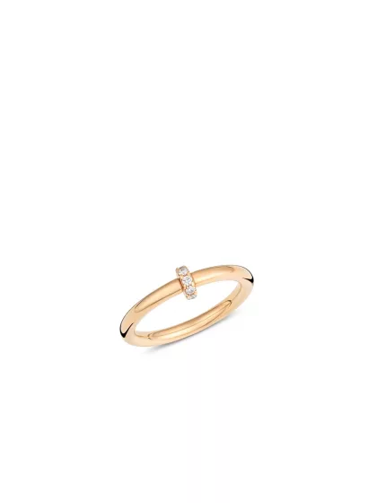 18k rose gold, 9 brilliant-cut diamonds 0.13 ct