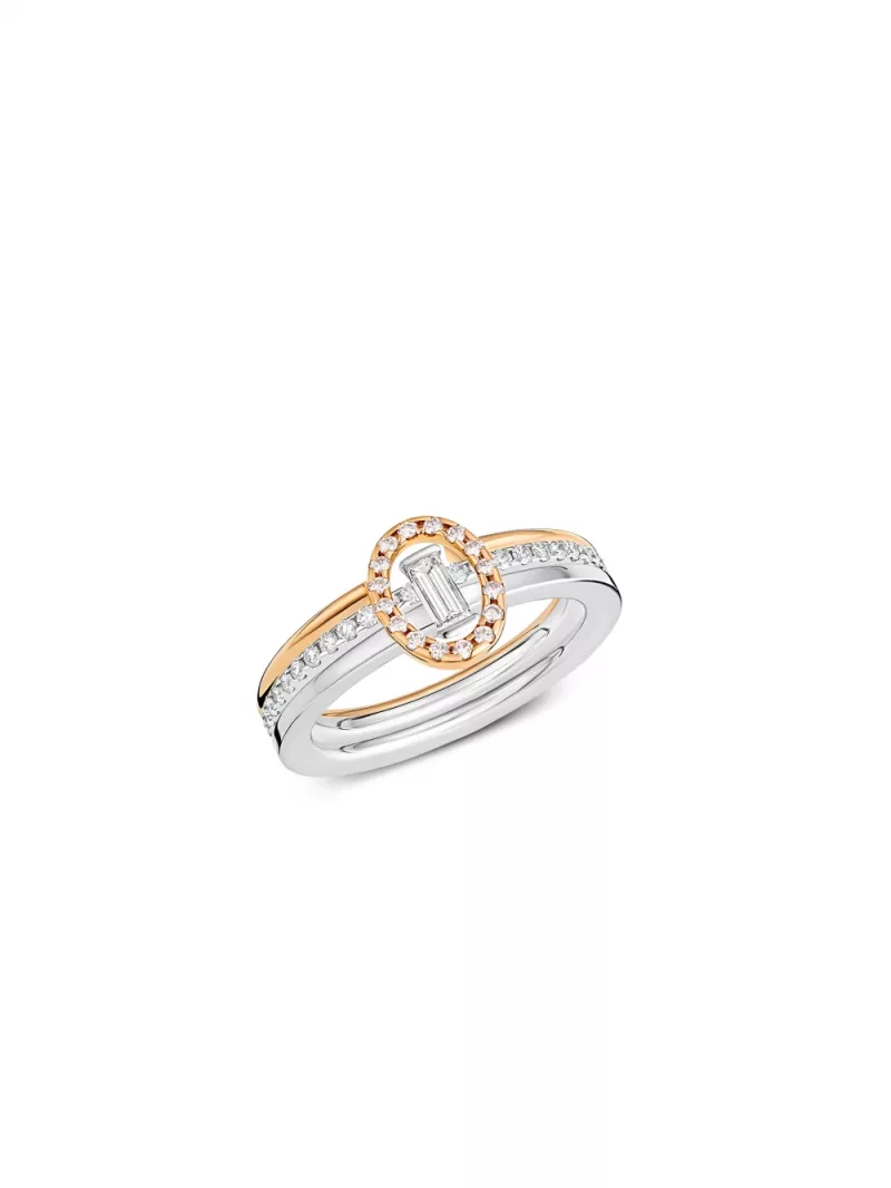 18k white gold, 16 brilliant-cut diamonds 0.14 ct