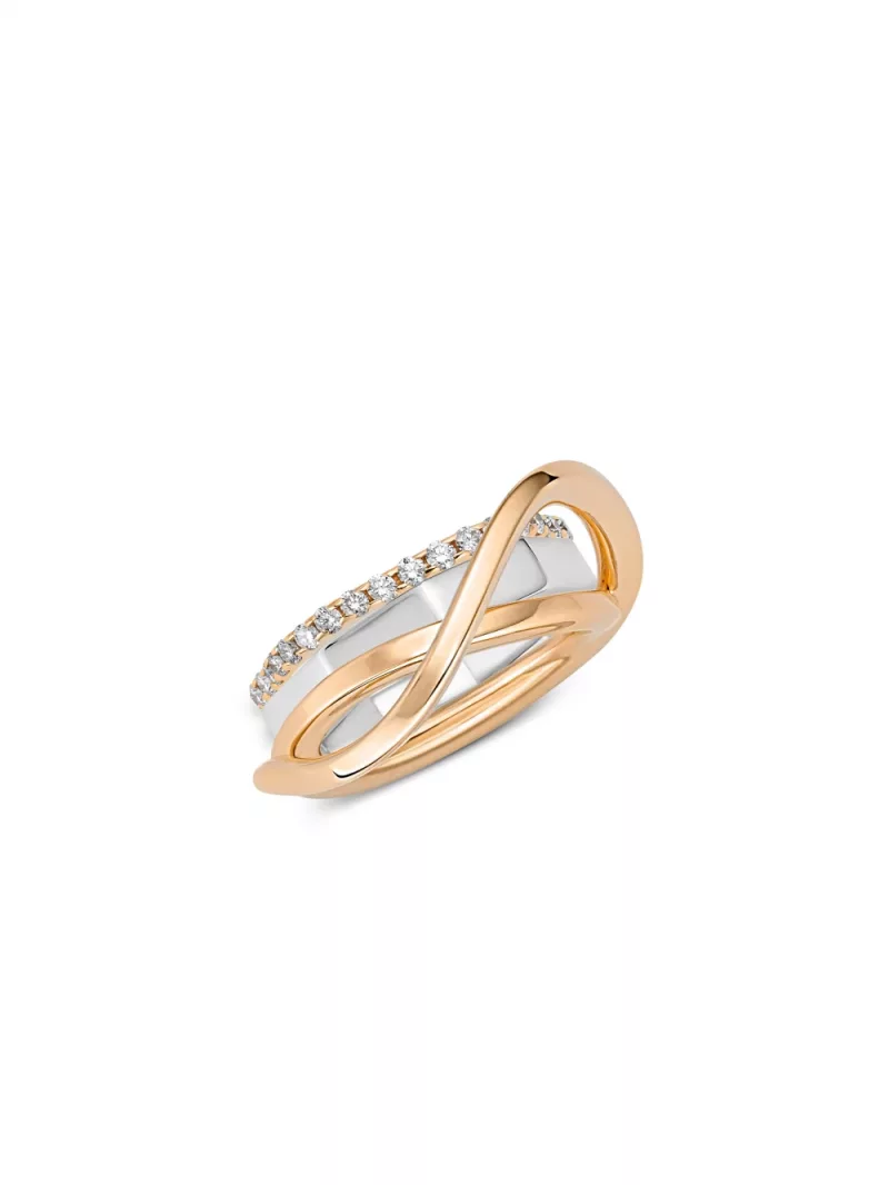 18k rose gold, 35 brilliant-cut diamonds 0.70 ct