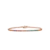 18k red gold, 76 topazes, 18.5 cm length
