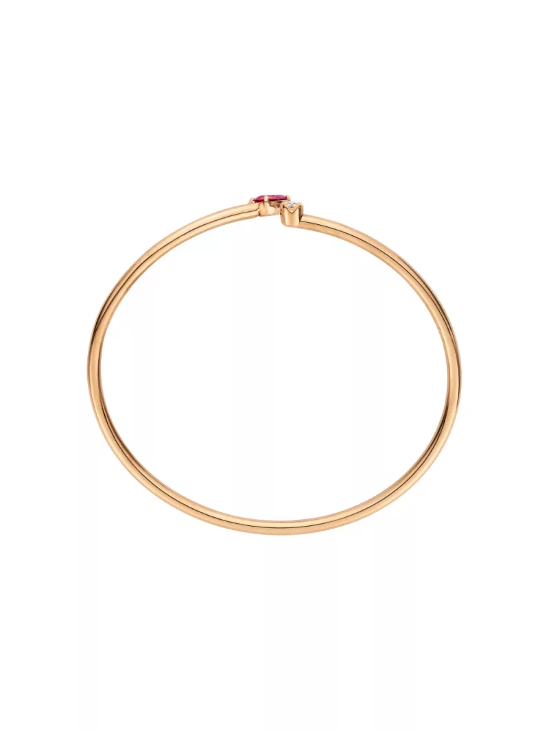 18k rose gold, 1 brilliant, 1 tourmaline, handmade in the Wempe Atelier