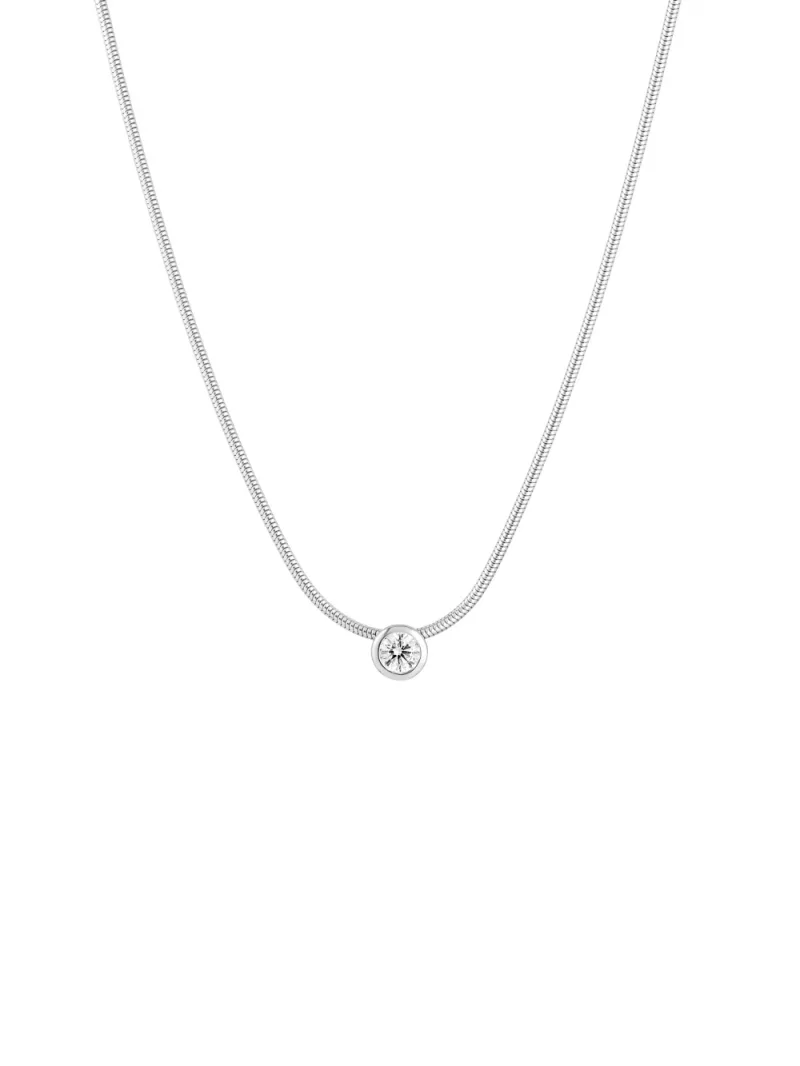 18k white gold, 1 brilliant 0.25 ct, 42 cm length