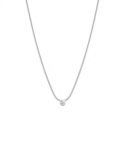 18k white gold, 1 brilliant 0.33 ct, 42 cm length