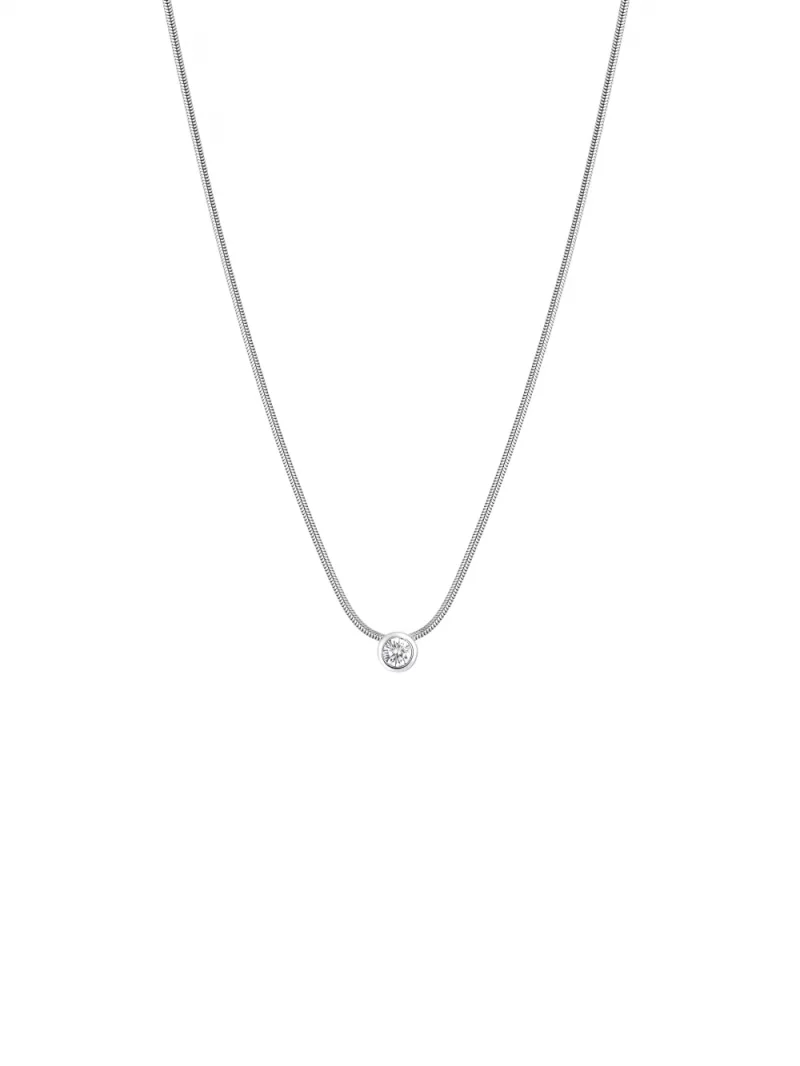 18k white gold, 1 brilliant 0.33 ct, 42 cm length