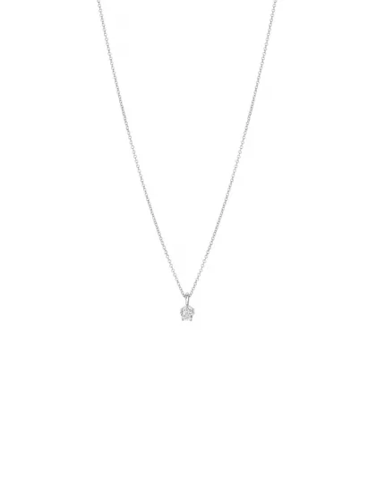 18k white gold, 1 brilliant 0.20 ct, 42 cm length