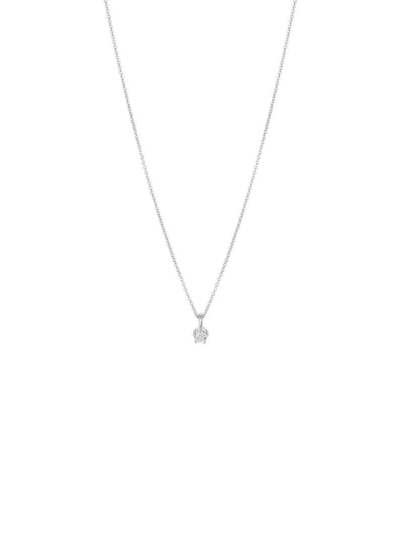 18k white gold, 1 brilliant 0.20 ct, 42 cm length