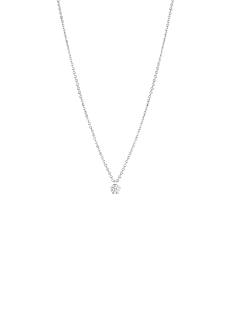 18k white gold, 1 brilliant 0.33 ct, 42 cm length