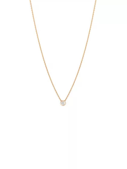 18k rose gold, 1 brilliant 0.25 ct, 42 cm length