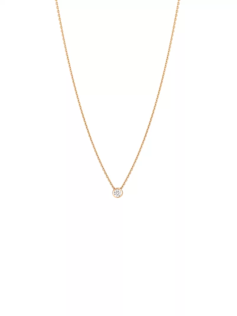 18k rose gold, 1 brilliant 0.25 ct, 42 cm length