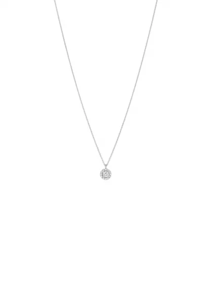 18k white gold, 13 diamonds 0.19 ct, 42 cm length