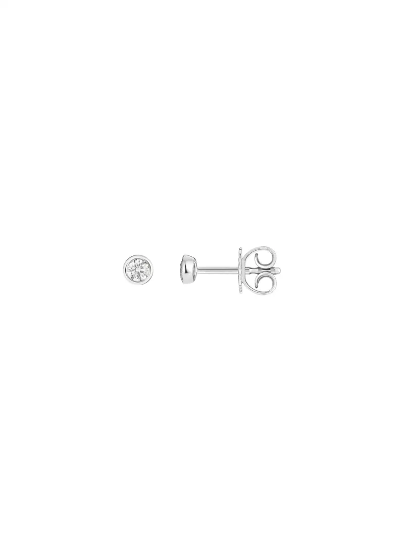 18k white gold, 2 diamonds each 0.10 ct