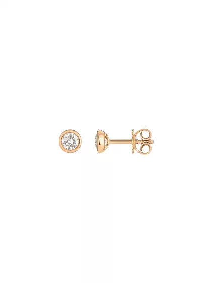 18k rose gold, 2 diamonds each 0.33 ct