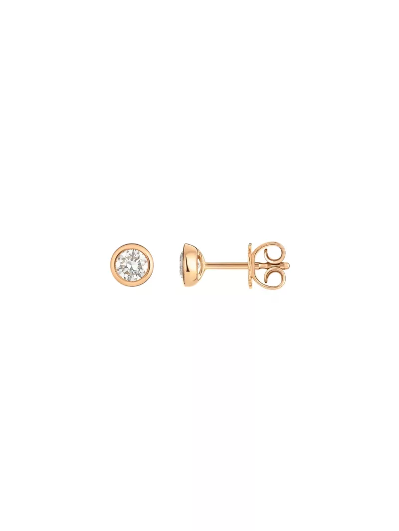 18k rose gold, 2 diamonds each 0.33 ct