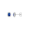 18k white gold, 2 sapphires, 20 diamonds
