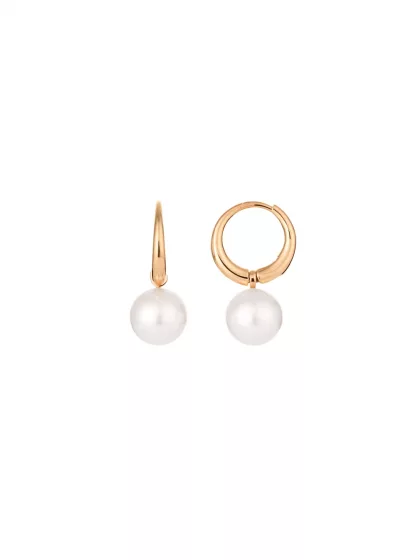 18k rose gold, 2 South Sea cultured pearls