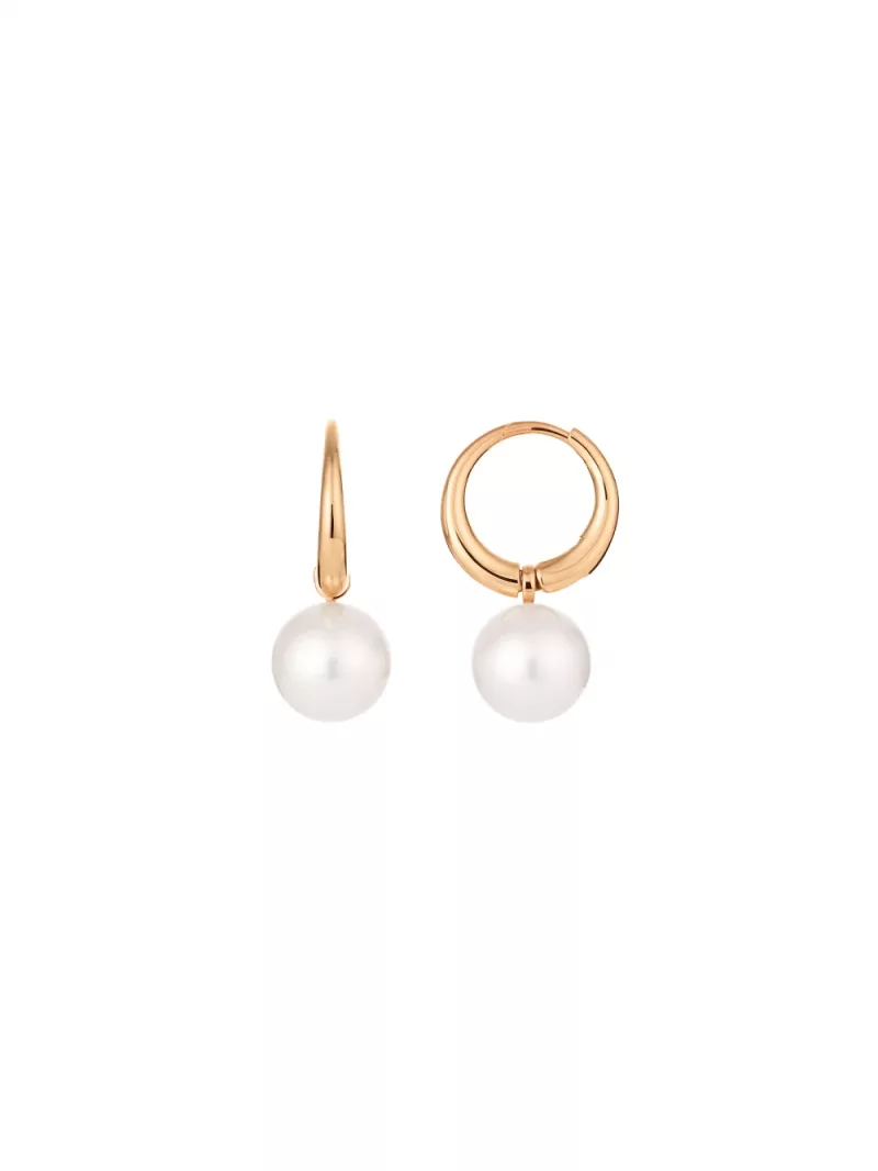 18k rose gold, 2 South Sea cultured pearls