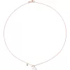 18k red gold, 1 South Sea cultured pearl, 1 diamond, 45 cm length