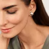 18k rose gold, 78 diamonds 0.29 ct, 2 freshwater cultured pearls