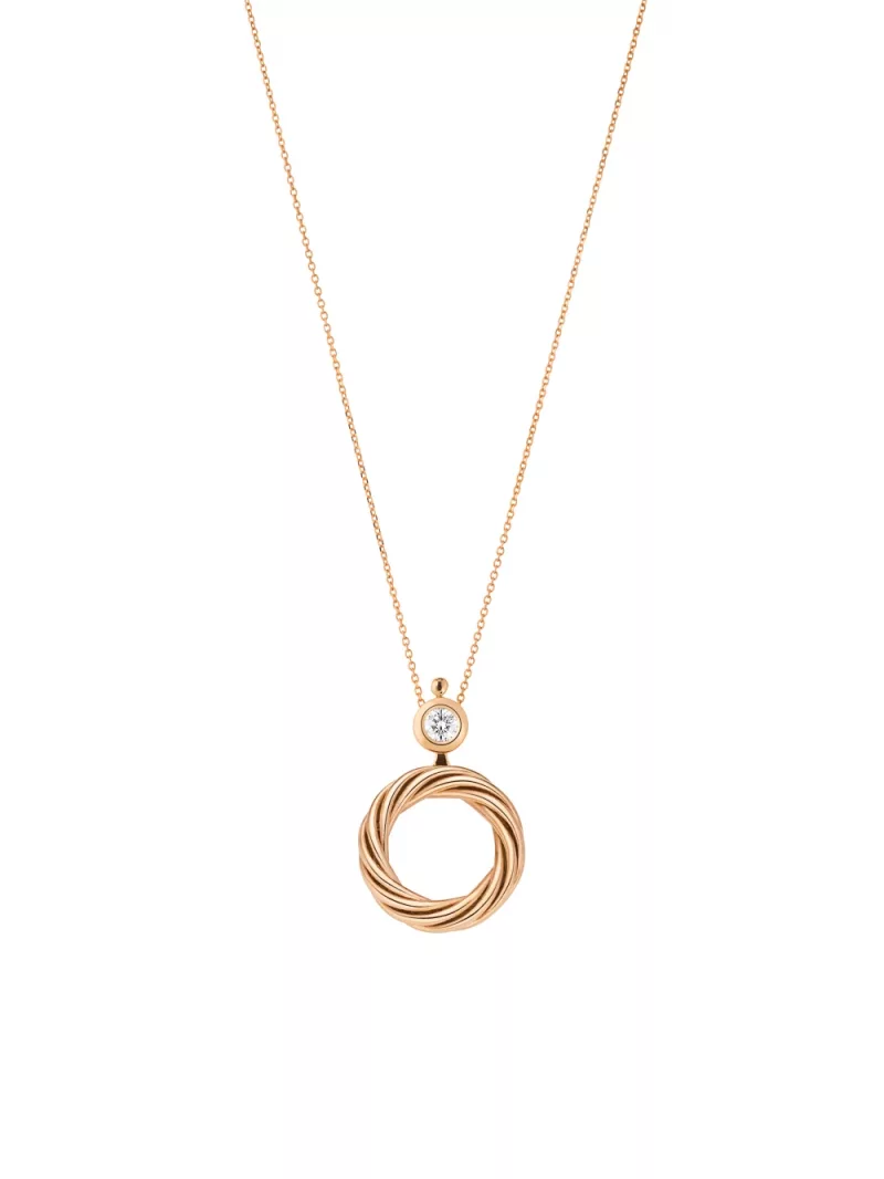 18k rose gold, 1 brilliant 0.14 ct, 42 cm length, handmade in the Wempe Atelier