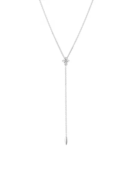 18k white gold, 1 brilliant 0.13 ct, 42 cm length, handmade in the Wempe Atelier