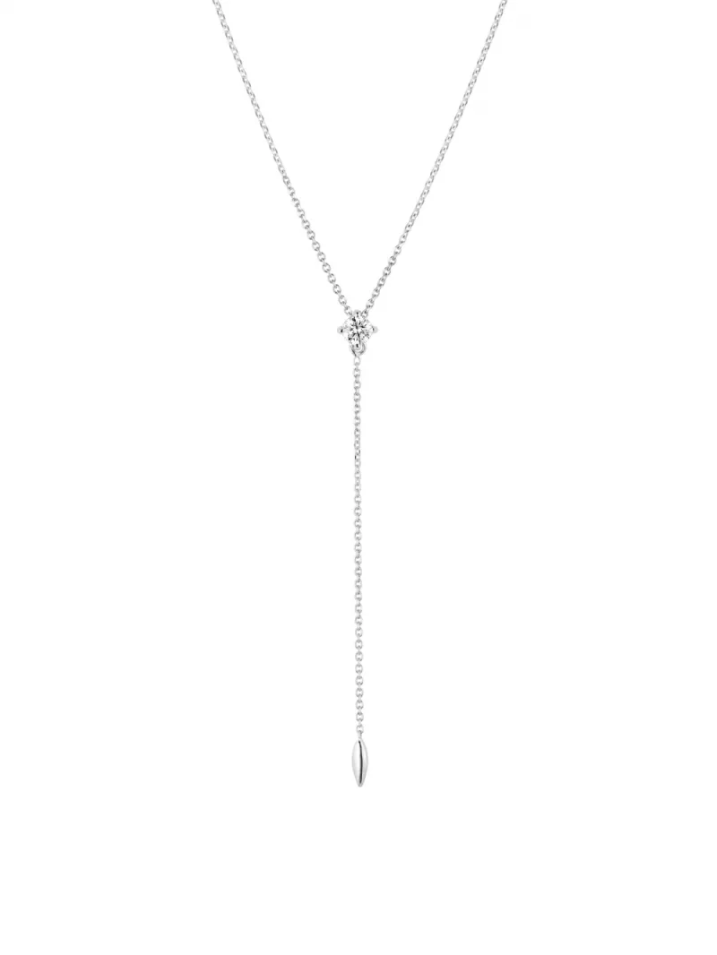 18k white gold, 1 brilliant 0.13 ct, 42 cm length, handmade in the Wempe Atelier