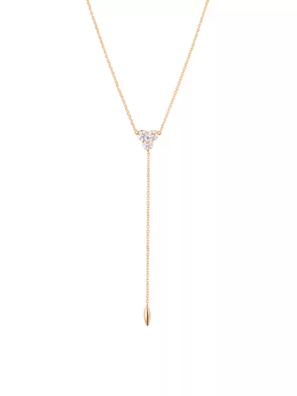 18k rose gold, 3 diamonds 0.18 ct, 42 cm length, handmade in the Wempe Atelier