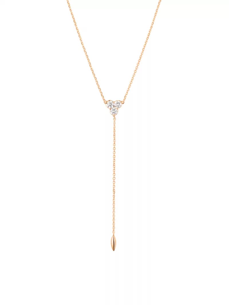 18k rose gold, 3 diamonds 0.18 ct, 42 cm length, handmade in the Wempe Atelier