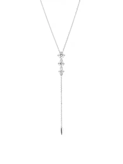 18k white gold, 3 diamonds 0.42 ct, 42 cm length, handmade in the Wempe Atelier