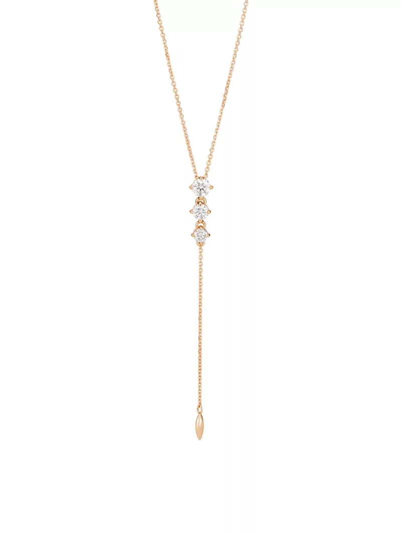 18k rose gold, 3 diamonds 0.42 ct, 42 cm length, handmade in the Wempe Atelier