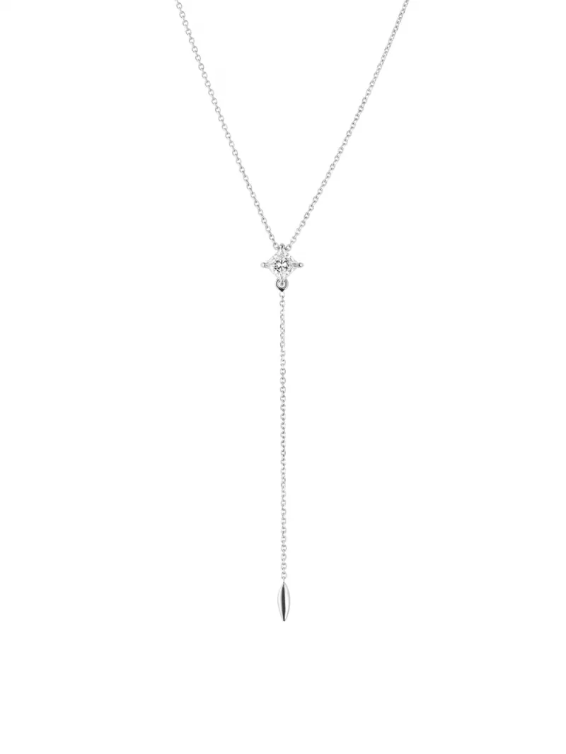 18k white gold, 1 diamond 0.30 ct, 42 cm length, handmade in the Wempe Atelier