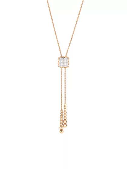 18k rose gold, 36 diamonds 0.30 ct, 48 cm length