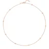 18k rose gold, 9 diamonds 0.33 ct, 42 cm length