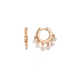 18k rose gold, 12 diamonds 0.48 ct, 11 mm diameter