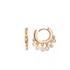 18k rose gold, 12 diamonds 0.48 ct, 11 mm diameter