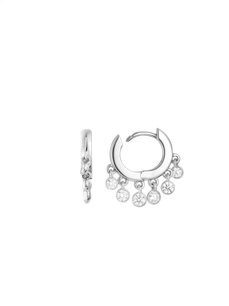 18k white gold, 12 diamonds 0.48 ct, 11 mm diameter