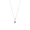 18k white gold, 1 rubellite, 1 brilliant, handmade in the Wempe Atelier