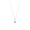 18k white gold, 1 iolite, 1 brilliant, 42 cm length, handmade in the Wempe Atelier