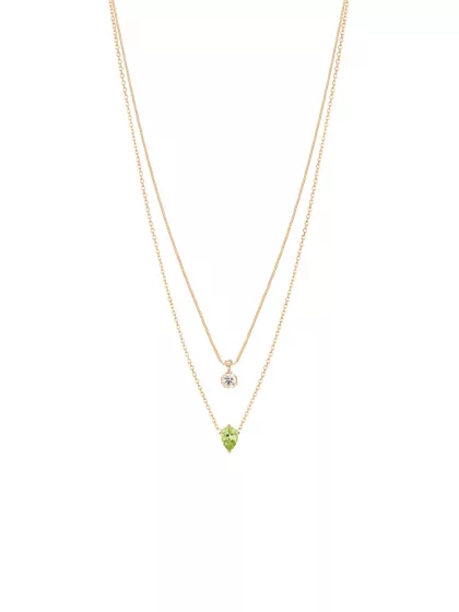 18k rose gold, 1 peridot, 1 brilliant, 42 cm length, handmade in the Wempe Atelier