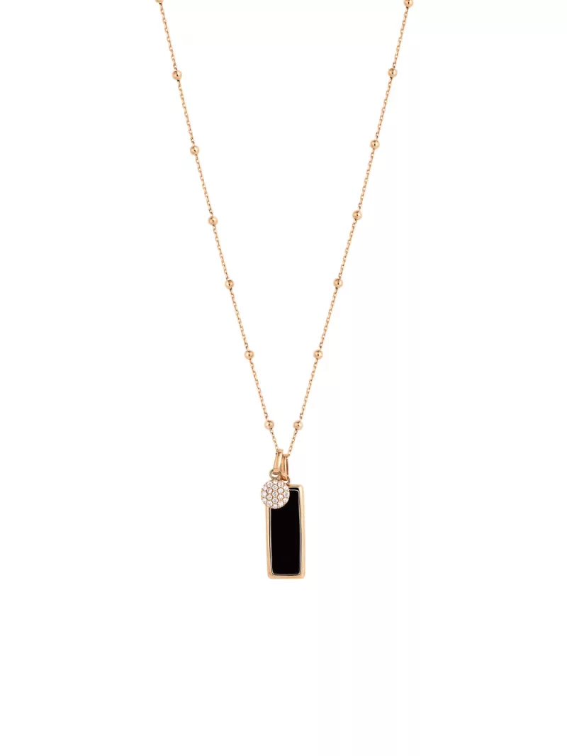 18k rose gold, 1 onyx, 19 diamonds, 45 cm length