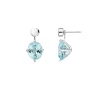 18k white gold, 2 topaz 8, 00 ct, handmade in the Wempe Atelier