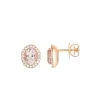 18k rose gold, 40 diamonds, 2 morganites