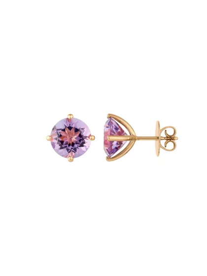 18k rose gold, 2 amethysts each 3.00 ct, handmade in the Wempe Atelier