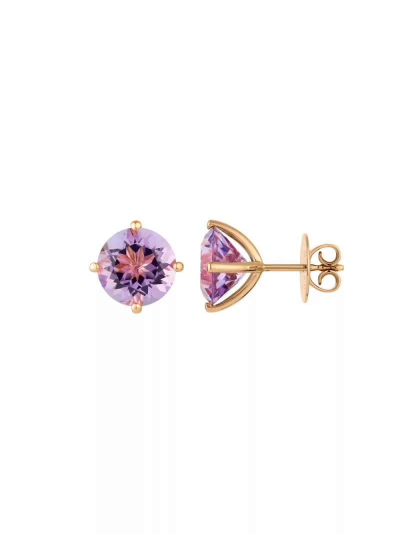 18k rose gold, 2 amethysts each 3.00 ct, handmade in the Wempe Atelier