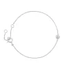 18k white gold, 1 brilliant 0.10 ct, 18 cm length